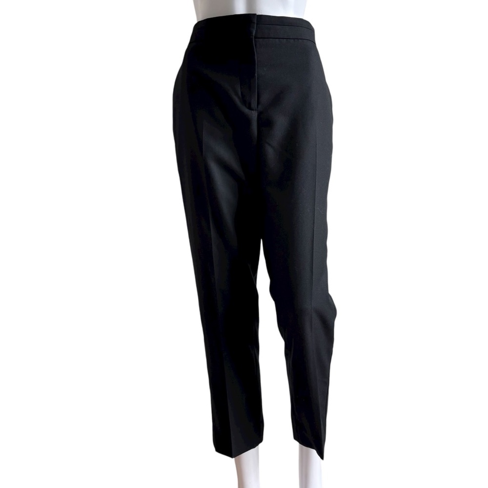 Sandro Paris Black Wool Straight Leg Suit Pants Trousers Sz 40
